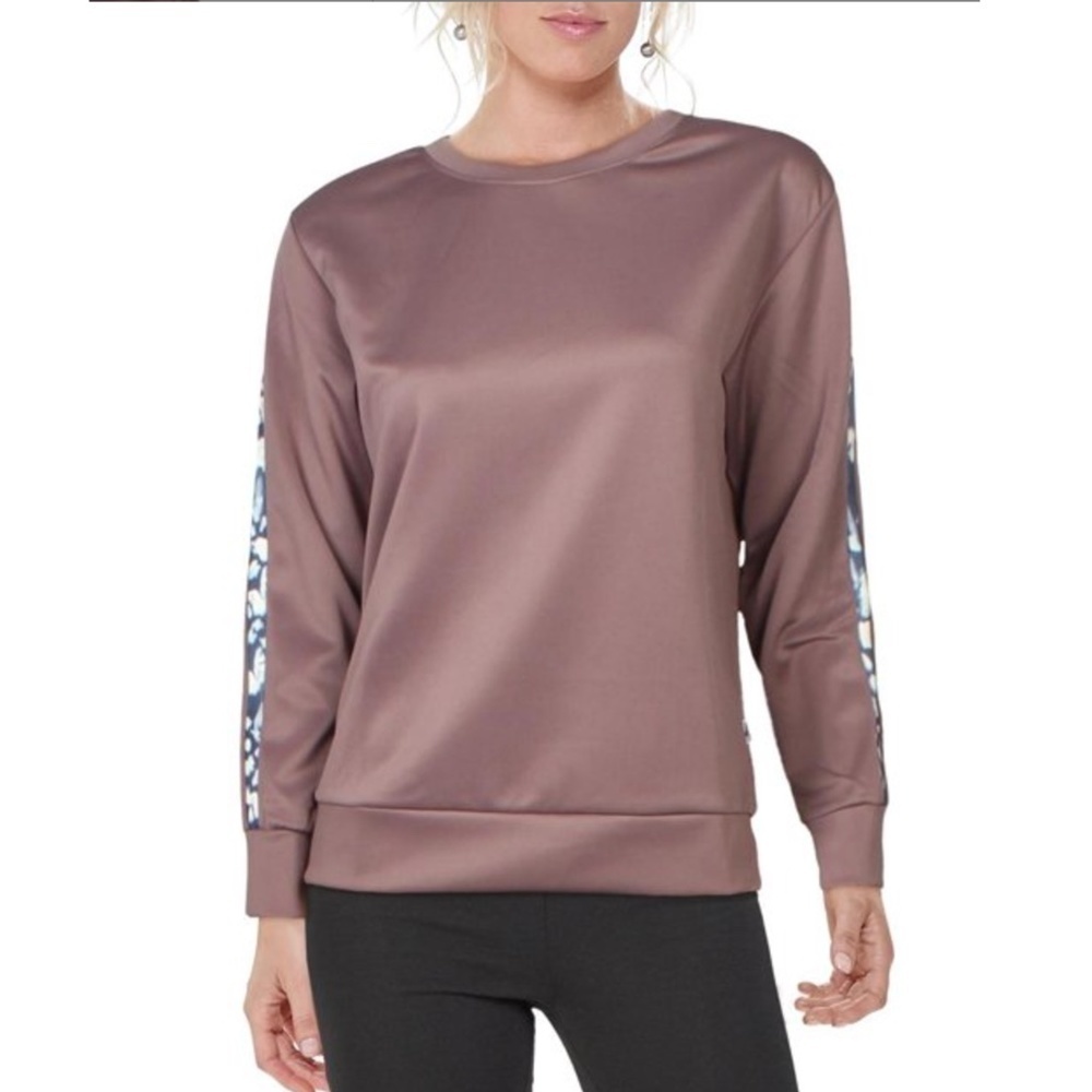 NICOLE Miller Sport Sweatshirt Fitness Top Athletic Wear Pullover Crew Neck